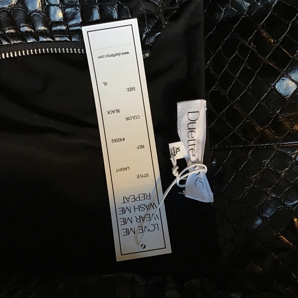 NWT DUETTE NYC Vegan Leather Embossed Jacket - "The Laight" - Picture 12 of 12